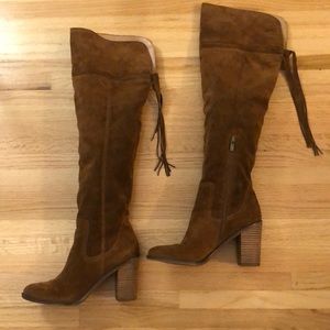 Franco Sarto Tall Suede Over Knee Boots